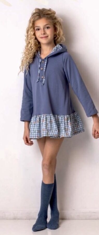 Vestido felpa capucha zorros