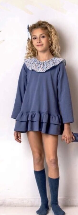 Vestido felpa pinos